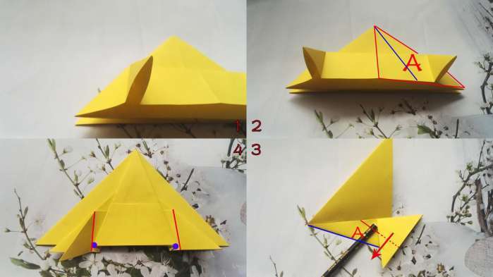 Origami Three - dimensional Fighter Jet-No:3-Origami Toy