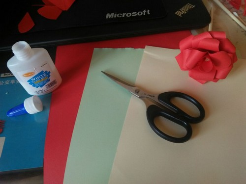 Origami Rose-No:3-Origami Plant